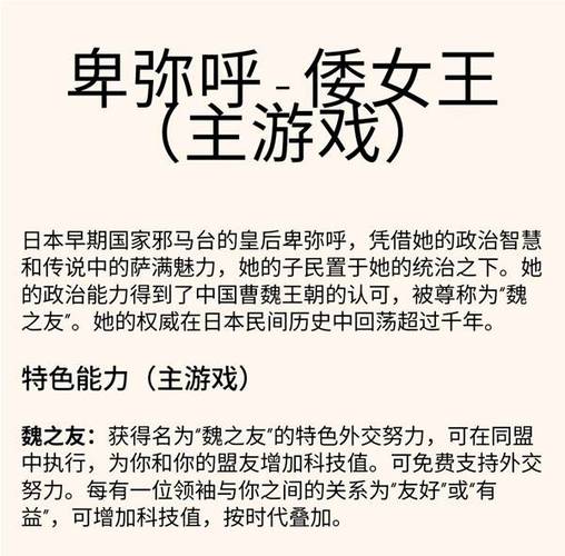 文明 7倭女王卑弥呼近世胜利攻略秘籍