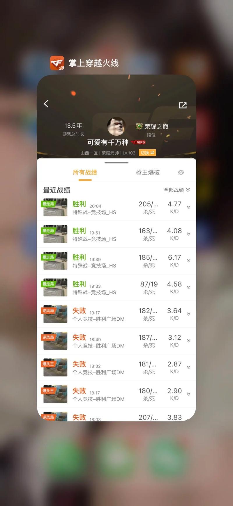 掌上穿越火线，排位战绩与对局详情管理的深度剖析