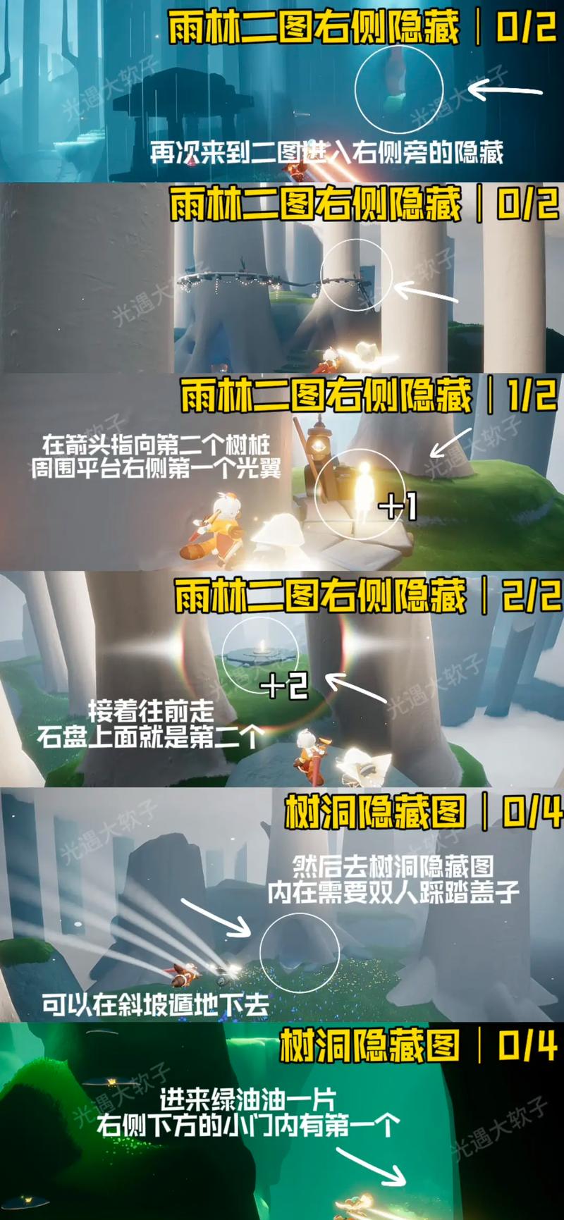 光遇雨林小金人位置全揭秘