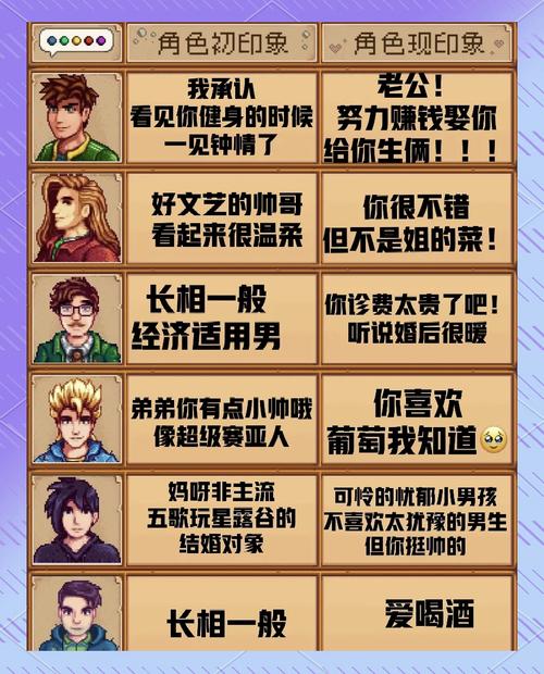 星露谷物语,男性角色魅力大比拼