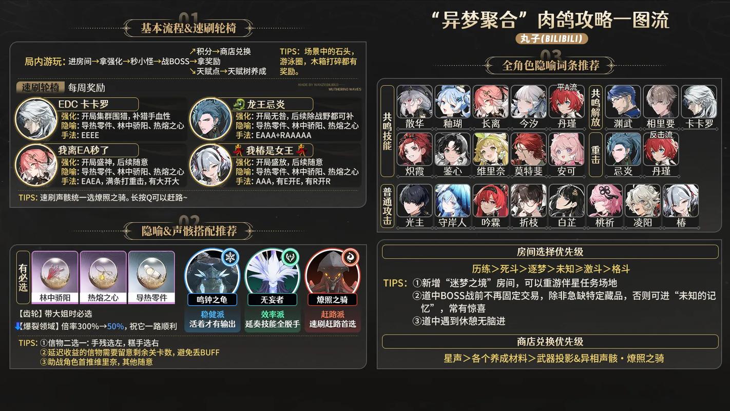 鸣潮异梦聚合，顶级强势角色深度解析与选择指南