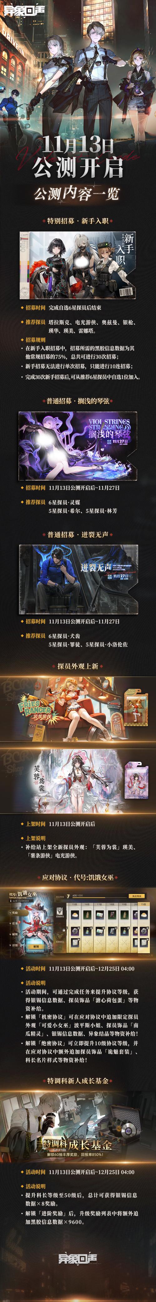 异象回声公测福利大放送，惊喜不断等你拿